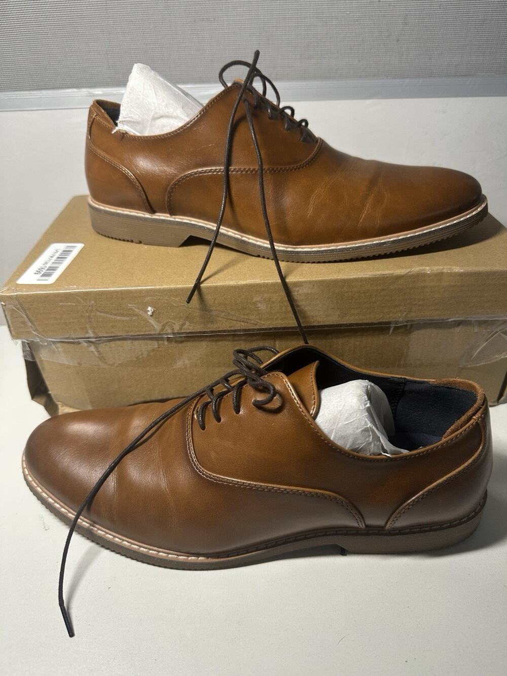 Steve Madden Men's Nunan Oxford Tan Sz 9.5